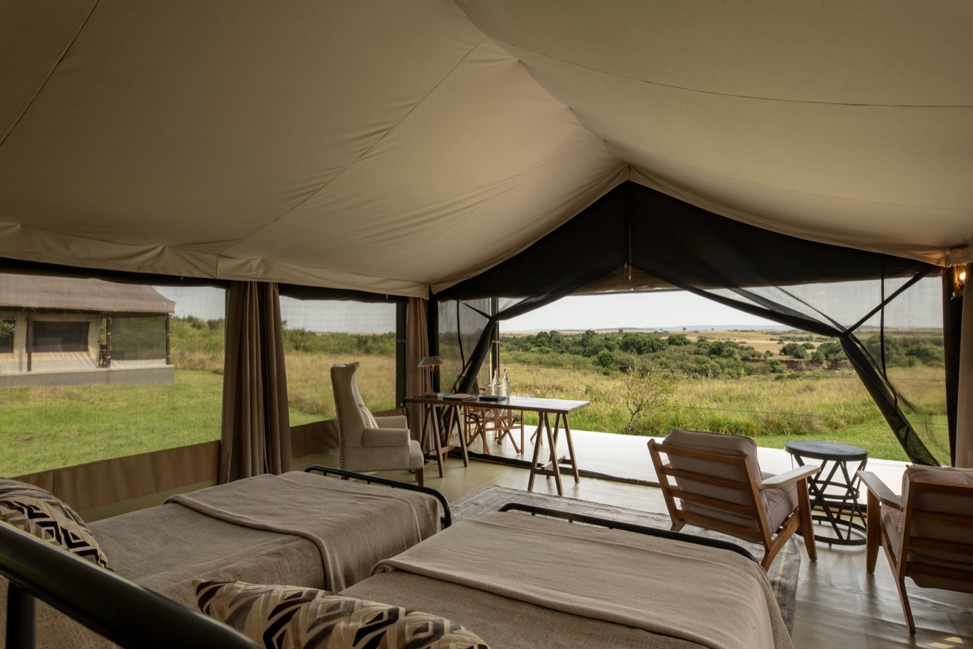 Entim Wilder tented suite with open wilderness view