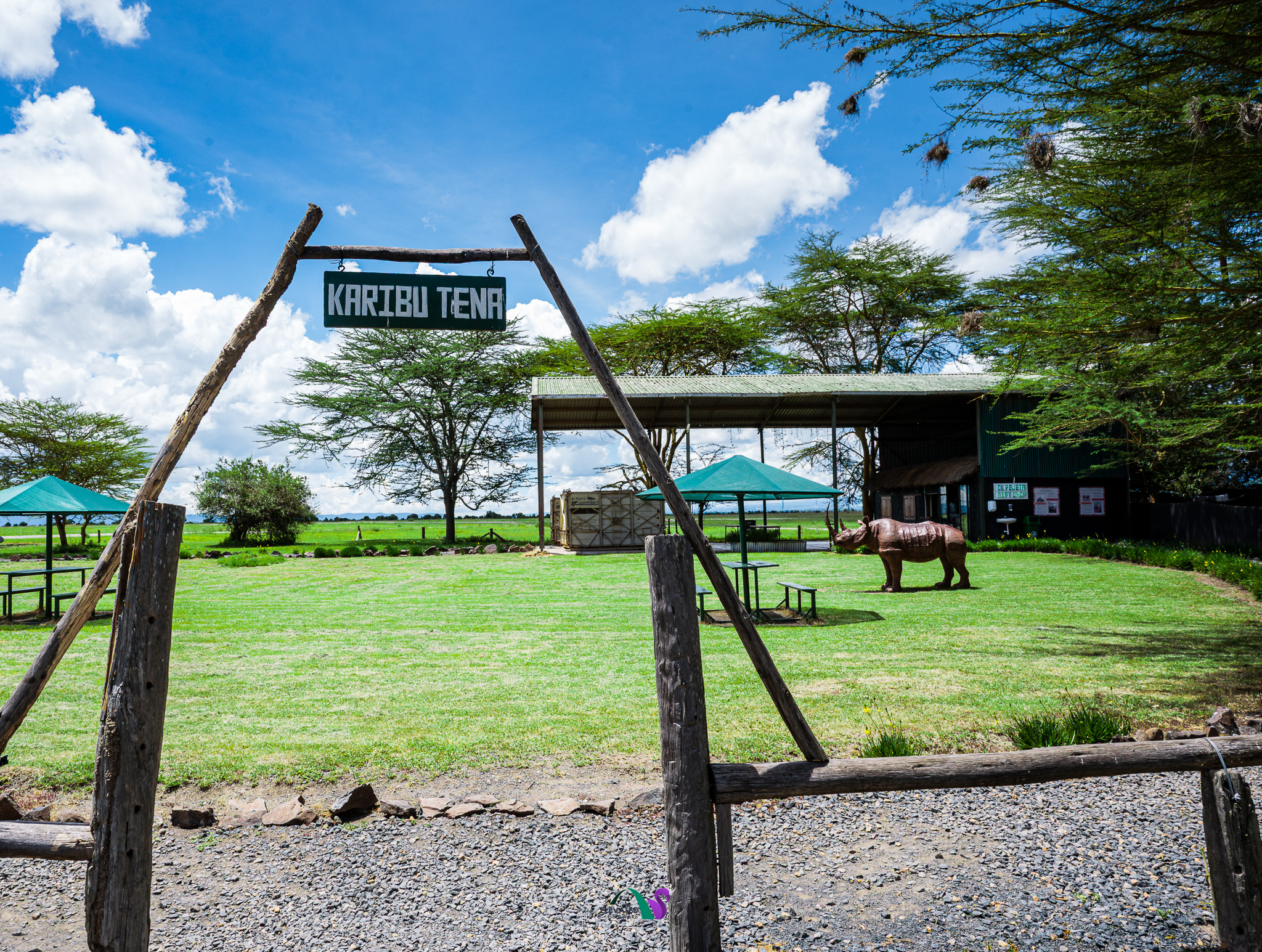Karibu Tena sign at Ol Pejeta