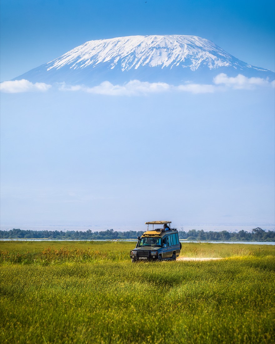 Vehicle with Kilimanjaro background