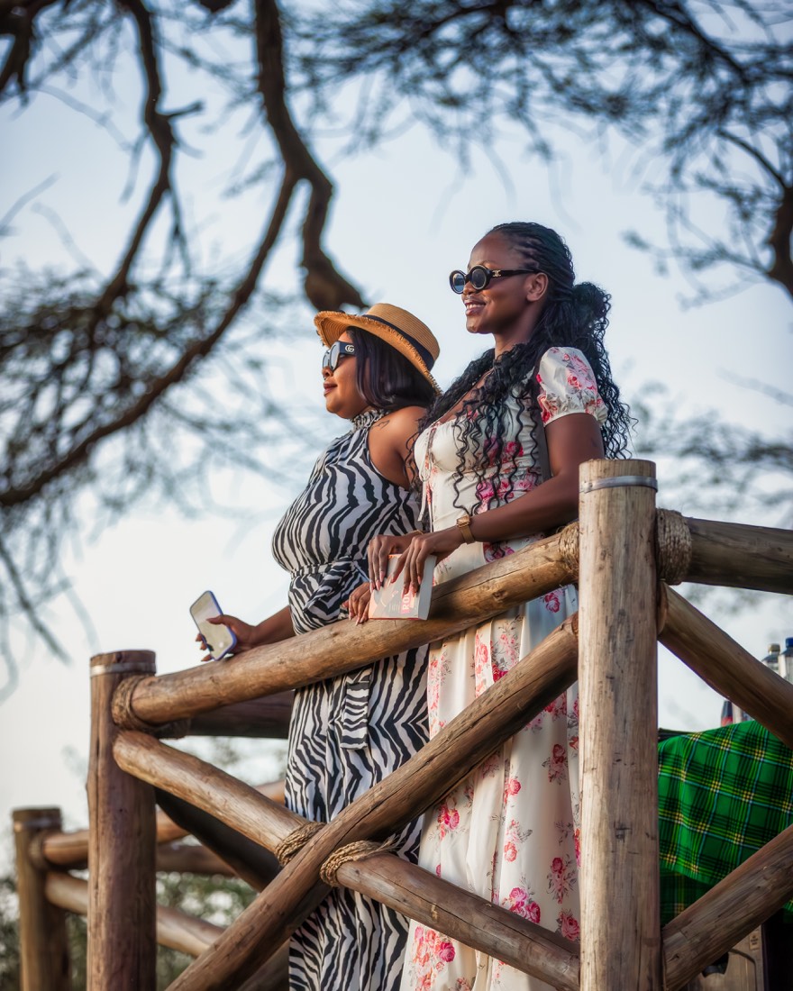 Guests enjoying Amboseli view